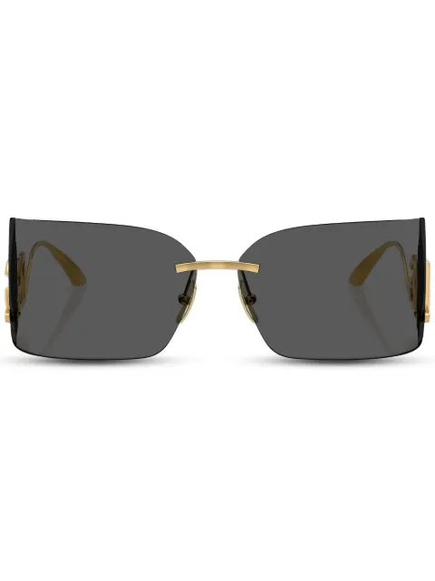 Dolce & Gabbana Eyewear logo-plaque sunglasses Gold DG2319