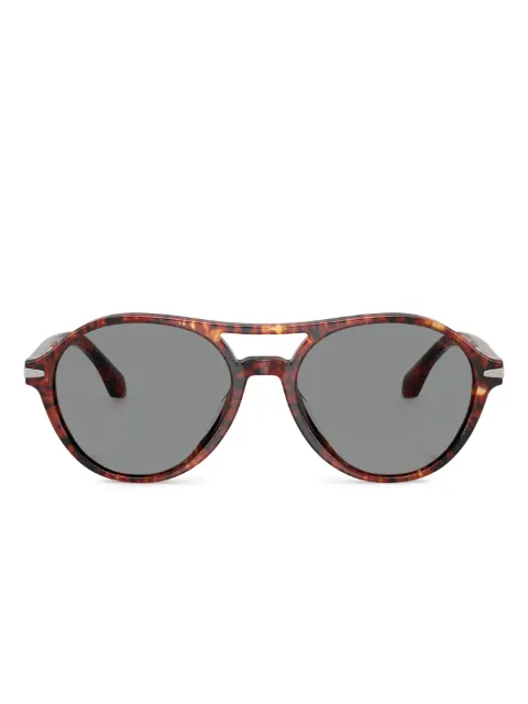 Giorgio Armani pilot-frame tortoiseshell-effect sunglasses Brown AR8236U