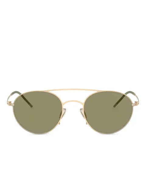 Giorgio Armani round-frame double-bridge sunglasses Black AR616930022A