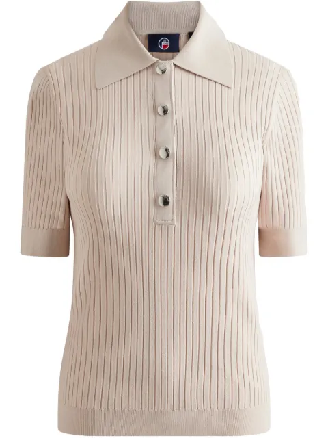 Fusalp knitted polo top Neutrals 24EF1114