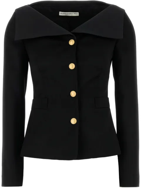 Alessandra Rich wool blazer Black FABX3993F4085