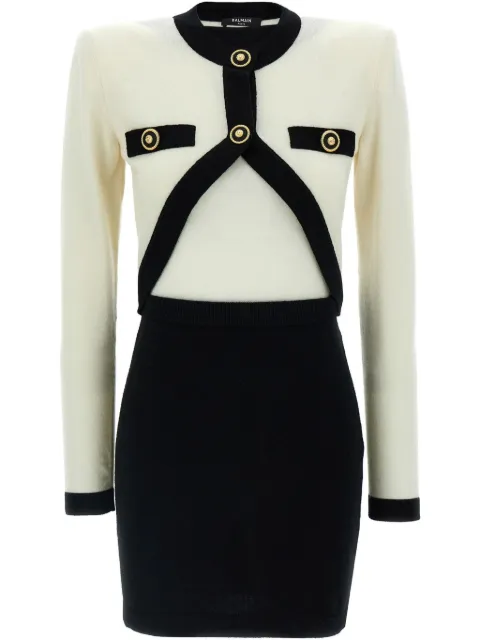 Balmain Filo Leone Catena dress Black EF1R9259KH91