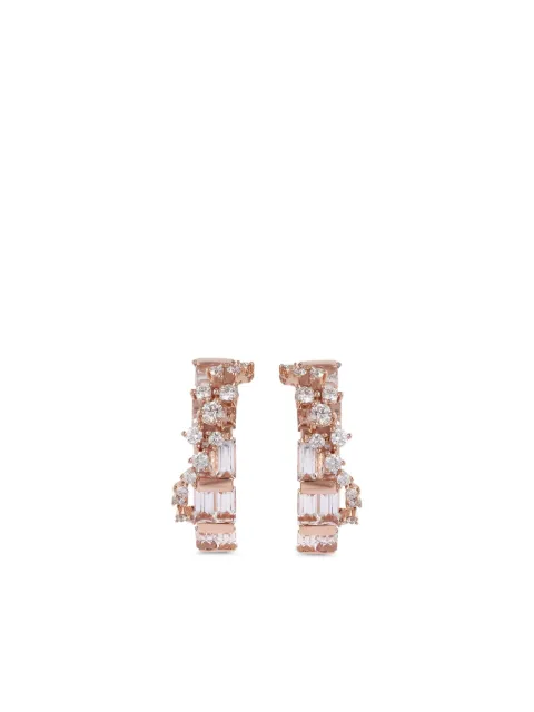 Ananya 18K rose gold Scatter hoop earrings Pink HE499617L