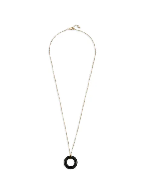 Mateo Door Knocker Donut onyx and diamond necklace Black 14KTONYXDONUTANDDIAMONDDOORKNOCKERNECKLACE
