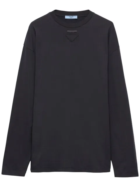 Prada long-sleeved jersey T-shirt Grey 34644S23112ZB