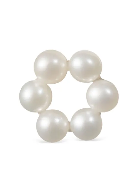 Sophie Bille Brahe Single item, 14CT yellow gold Petite Luna pearls earring White EA25PE2CLUFW