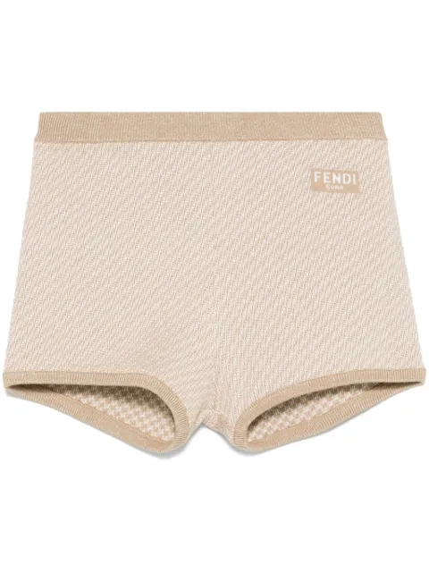 FENDI knitted shorts Brown FZR810ATPYF1RX9