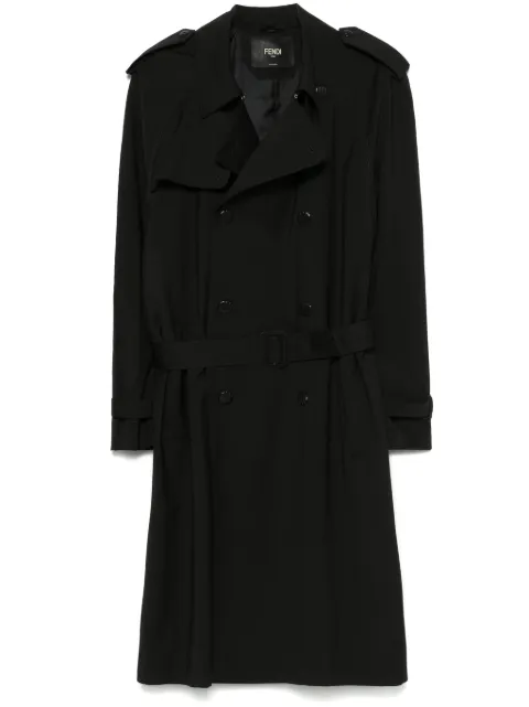 FENDI belted trench coat Black FF0830ASCH