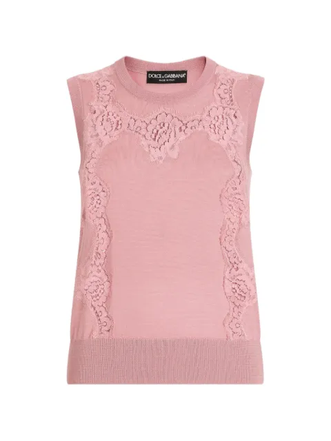 Dolce & Gabbana wool tank top Pink FXT02TJDVB0