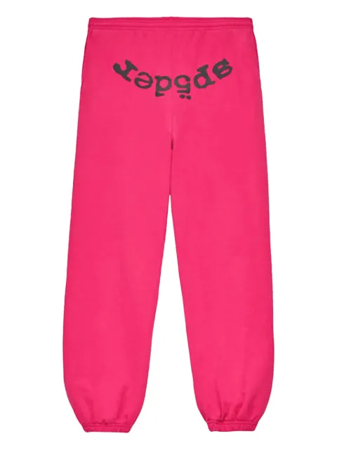 SP5DER logo-print joggers Pink M01SS002W2PB