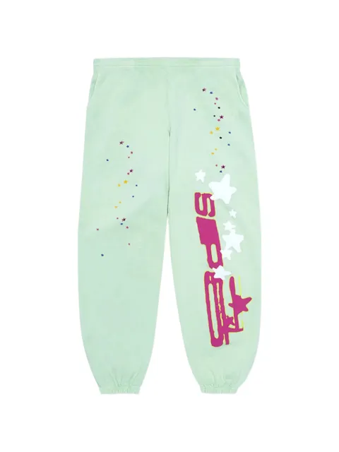 SP5DER star-print tracksuit Green SP5LIMESP
