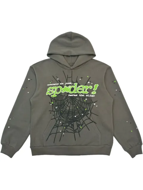 SP5DER Star Web hoodie Green SS26FW24GRY