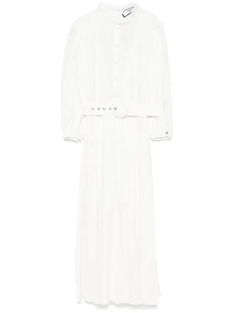 NISSA lace-detailed midi dress White RZ15679WHITE