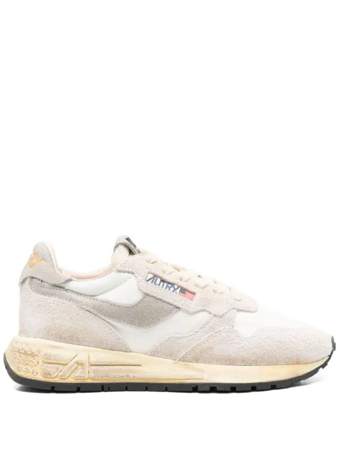 Autry Reelwind distressed-effect panelled low-top sneakers White WVLWNC04
