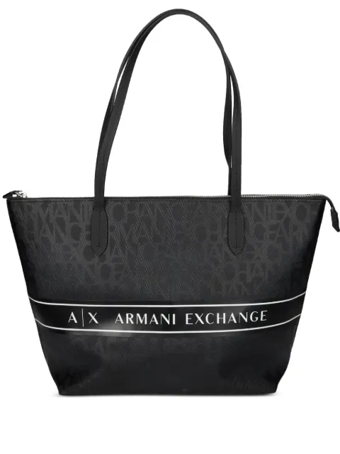 Armani Exchange logo-print tote bag Black 942867CC744