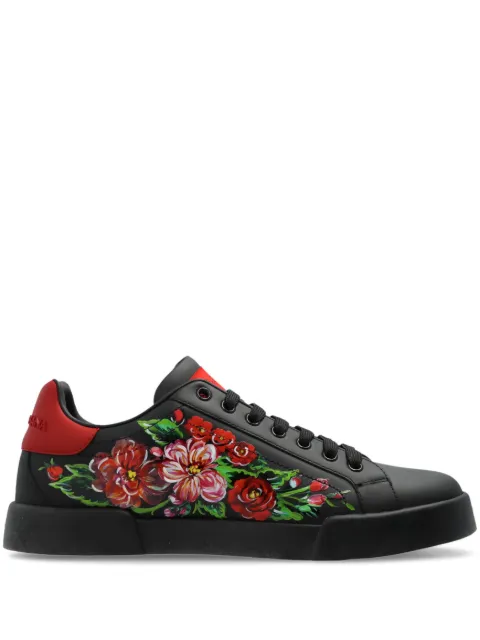 Dolce & Gabbana floral-print sneakers Black CK2330AN257