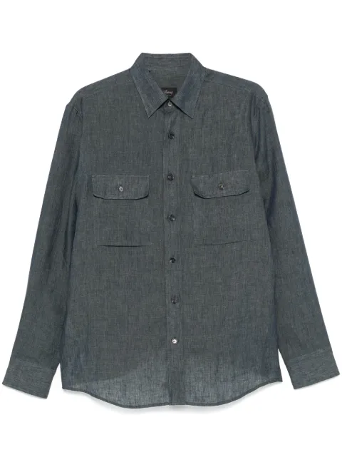 Brioni linen shirt Blue SCFA0LP9111