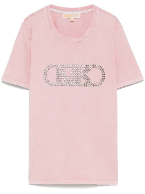 Michael Michael Kors Empire-stud T-shirt Pink MS551SC491