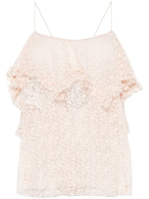 Philosophy Di Lorenzo Serafini lace ruffled top Pink A08072135