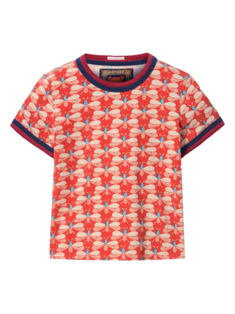 La DoubleJ x Mother Itty Bitty Double Binding Ringer T-shirt Orange TSH0061JER059PET03OR02