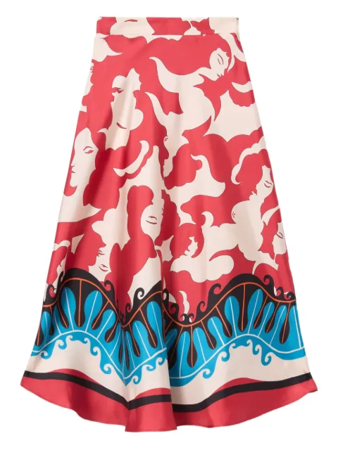 La DoubleJ x Mother Lungomare skirt Red SKI0144SIL001MAM02RE01