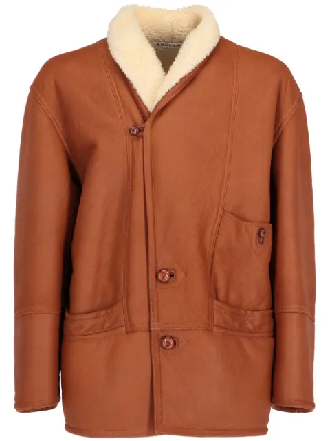 A.N.G.E.L.O. Vintage Cult 1980s leather coat Brown AN600TB