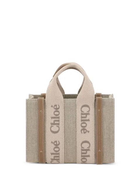 Chloé Woody tote bag Neutrals CHC24UP237L1726Y