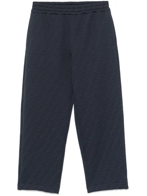 FENDI FF-embossed sweatpants Blue FAB926AU8O