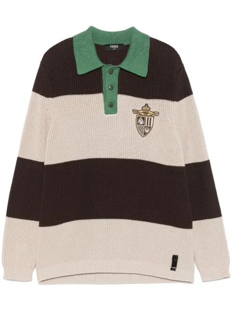 FENDI cotton polo shirt Brown FZC358AU7S