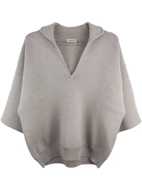 Fear Of God waffle-knit short-sleeve top Neutrals FG24FW207351MER