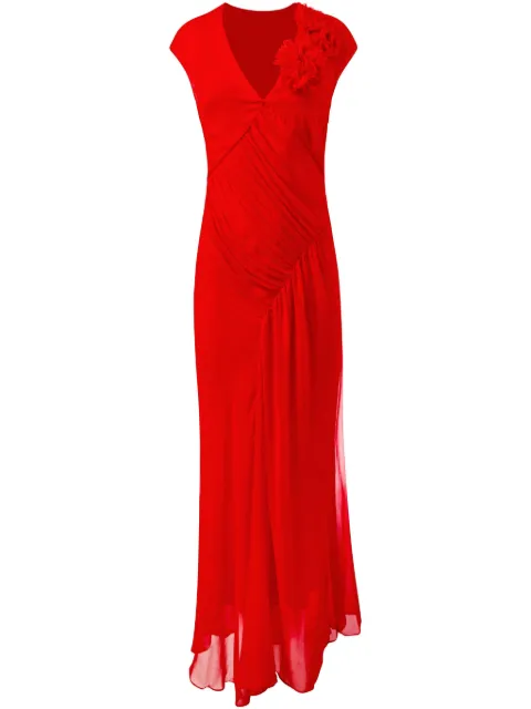 Alejandra Alonso Rojas draped chiffon dress Red D807ECHF