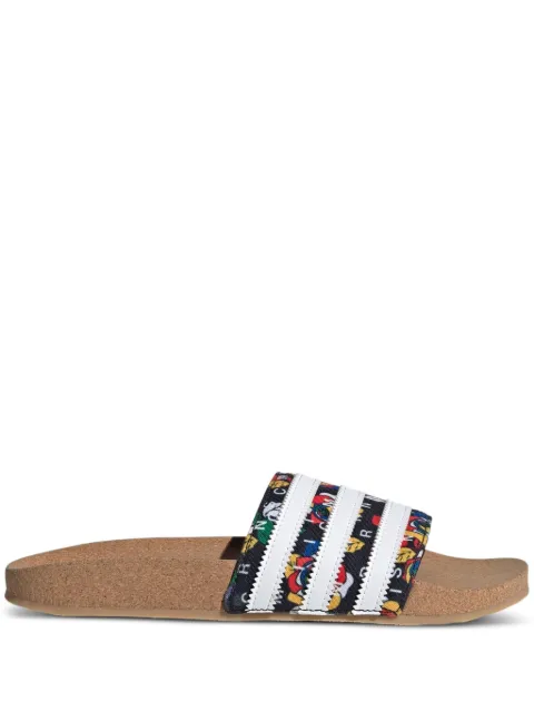 adidas Rich Mnisi Adilette "Core Black /Cloud White/Supplier Colour" slides Black GW0564