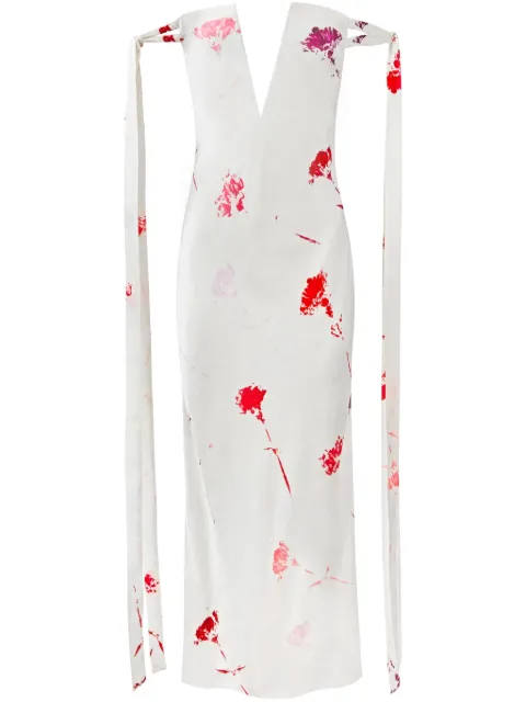 Alejandra Alonso Rojas tied-sleeve strapless dress White D736UPHC