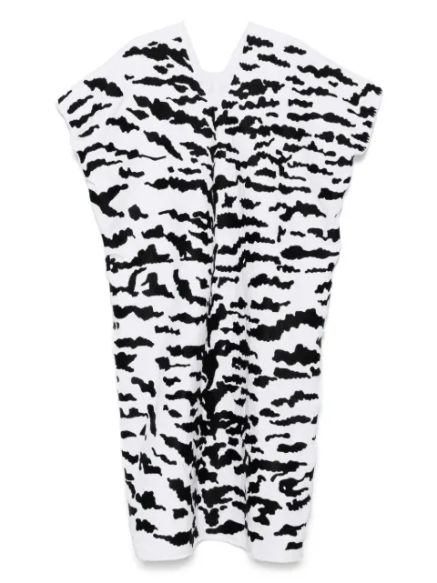 Pippa Holt zebra-panel midi dress White K918