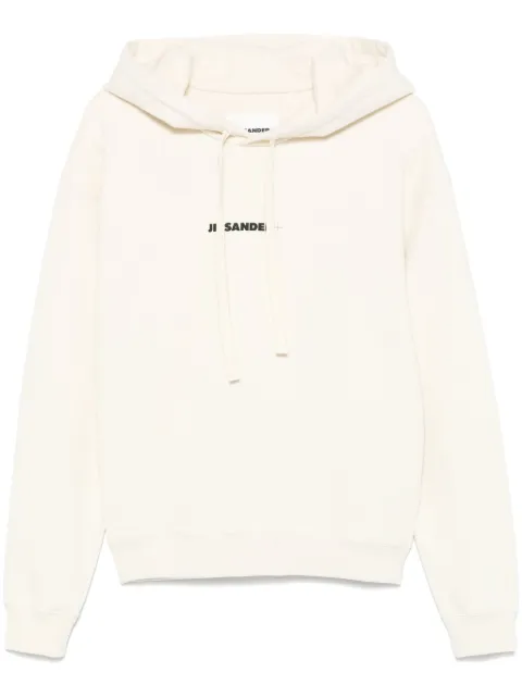JIL SANDER+ logo-print hoodie Neutrals J47GU0129J20010