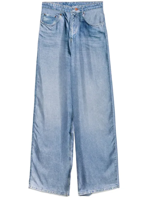Pierre-Louis Mascia Aloe faux-denim trousers Blue ALOESPT12566