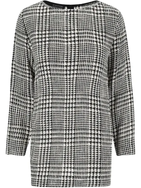 Gianluca Capannolo tartan check mini dress White 25ET517100
