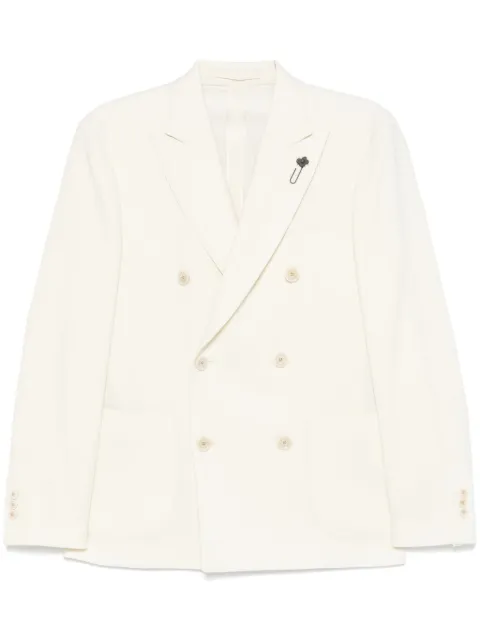 Lardini double-breasted blazer White ES6203EESIF64512