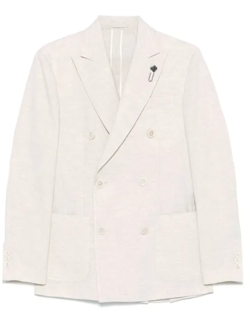 Lardini double-breasted blazer Neutrals ES6203EESIF64503