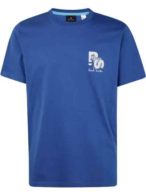 PS Paul Smith logo-print T-shirt Blue M2R011RPP5130