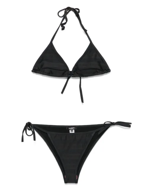 Balmain logo-print bikini Black BKB901510