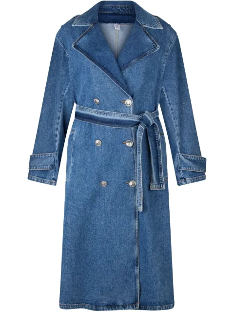 LIU JO denim trench coat Blue UA5217DS007