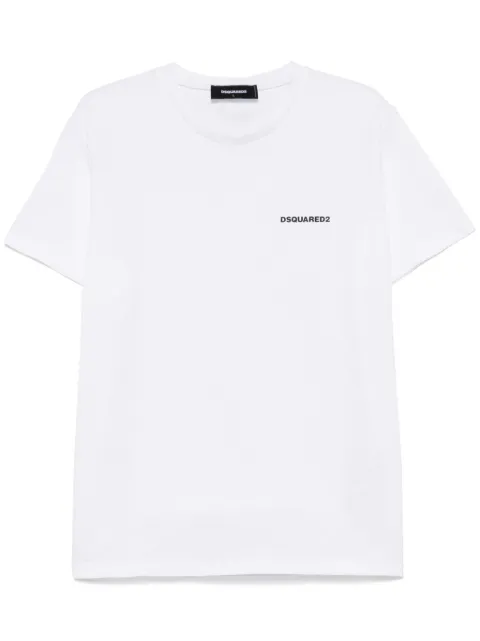 DSQUARED2 rubberised logo-print T-shirt White S71GD1564S22743