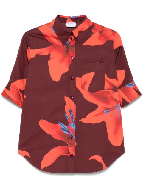 Alexander McQueen floral-print shirt Red 819066QCALX