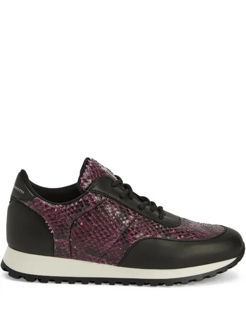 Giuseppe Zanotti Jimi snakeskin leather sneakers Black I160018K40