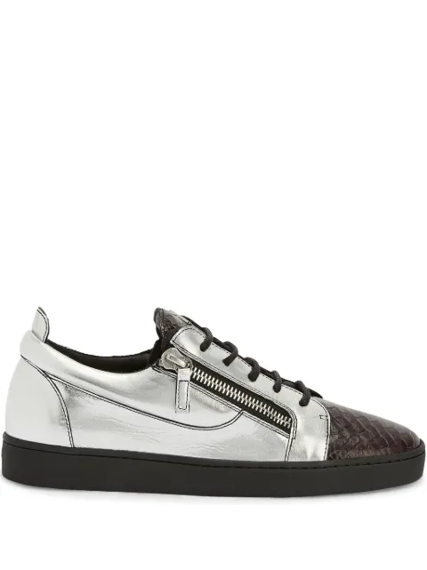 Giuseppe Zanotti Frankie double-zip low-to sneakers Silver RU10071K08
