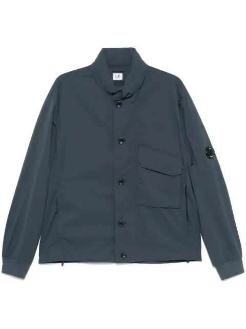 C.P. Company button hooded jacket Blue 18CMOW008A110264A