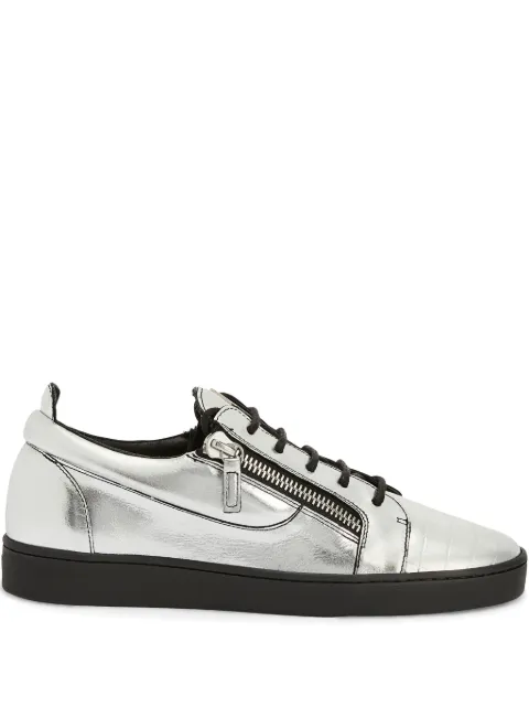 Giuseppe Zanotti Frankie double-zip low-to sneakers Silver RU10071K11