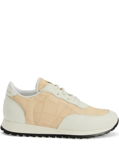 Giuseppe Zanotti Jimi crocodile-effect leather sneakers Neutrals I160018K42