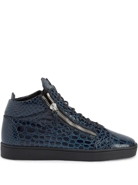 Giuseppe Zanotti Kriss crocodile-effect sneakers Black RU10072K51